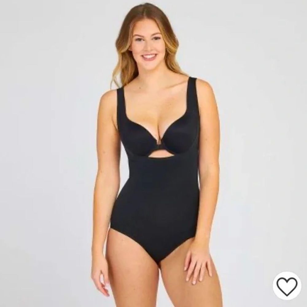 Assets By Spanx Red Hot Label Shape-wear Bodysuit Black Size 2X Slimming New